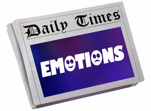 Emotions Feelings Experience Share Newspaper Headline Story Article 3d Illustration