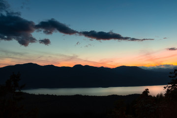 Beautiful summer evening over Harrison Lake