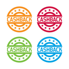 Colorful Set of Cashback Labels