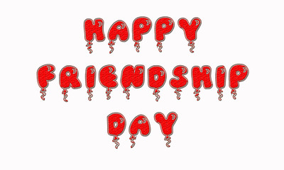 Happy friendship day greeting card text special event celebration.