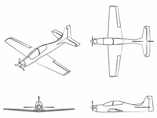 Airplane Tucano colored.