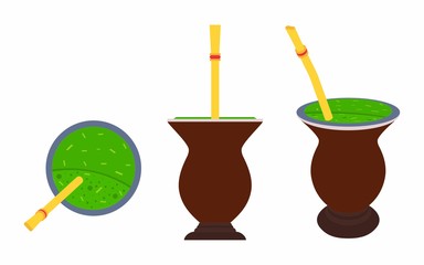 Cuia with Yerba mate. Traditional symbol of Gaucho