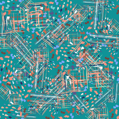 Hand drawn illustration with color texture ink hand background for decoration design. Hand drawn colorful paint ink texture. Decorative color art. Abstract ink blot.