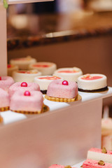 sweet festive buffet, fruit, caps, macaroni and lots of sweets