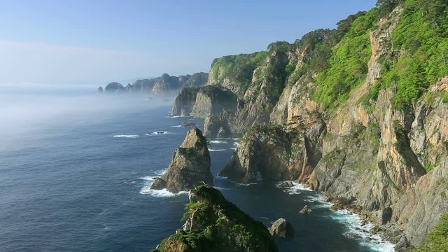 Kitayamazaki Cliffs, Tanohata, Iwate Prefecture, Japan