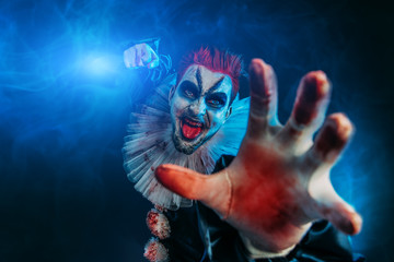 furious clown man