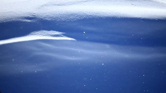 Close up of snow and diamond dust