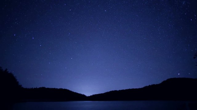 Timelapse of starry night sky