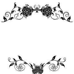 Beautiful wreath frame, various shape frame unique, decoration border of cards. Vector