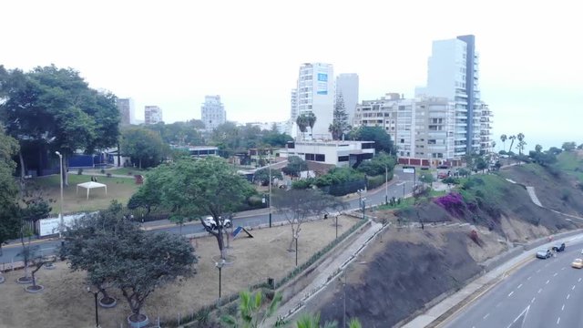 aerial shot of Barranco Lima peru