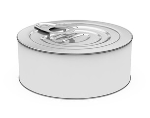 Metal Tin Can Isolated