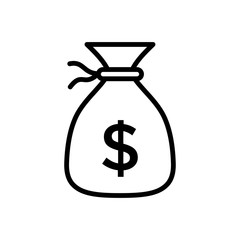 Money Bag Icon Vector design template