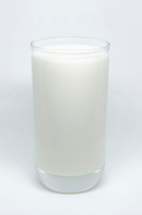 glass of milk isolated on white background
