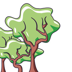 trees plants nature isolated icon