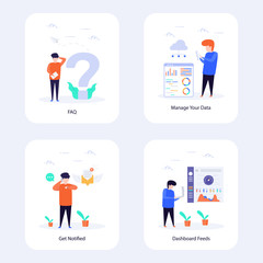 Flat Vector Onboarding Illustration 