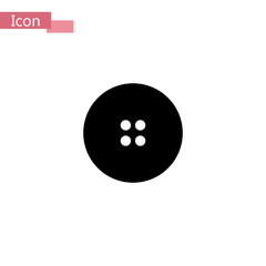 Clothing button icon on white background. button vector graphic illustration