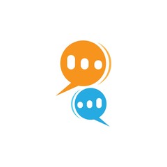 Speech bubble logo template vector icon illustration