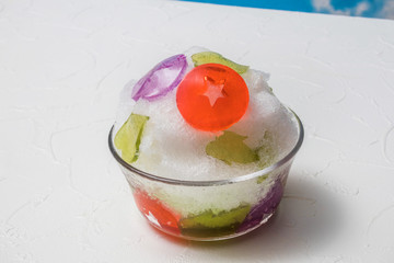 かき氷　japanese type of epidemic shaved ice