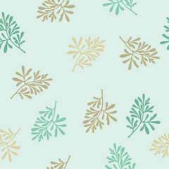 Fototapeta na wymiar Medicinal plant (Ruta graveolens) Botanical vector illustration pattern. Can be used for cards, invitations or textile.