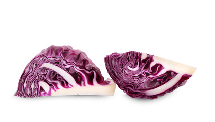 Obraz premium Purple cabbage isolated on white background