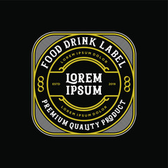 Fototapeta na wymiar Food and drink logo design for brand label