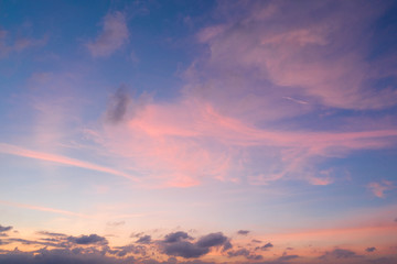 sunset time sky with clouds