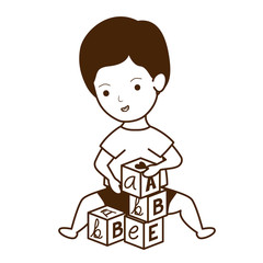 Isolated baby boy design vector illustration