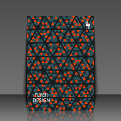Abstract background with geometric pattern. Flyer template. Eps10 Vector illustration