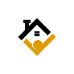 Home House Building Real Estate  Property Design Template Vector