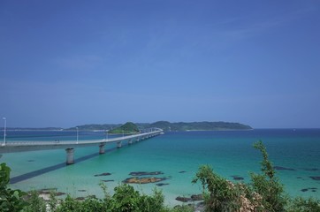 Tsunoshima and bridge in Yamaguchi Japan