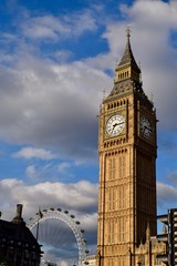 Fototapeta na wymiar Big Ben and London Eye 2