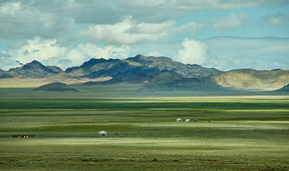 Mountain plateau in the area Zavkhan River