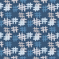 Obraz premium Hand drawn Hashtag icon seamless pattern. Simple style backdrop