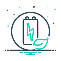 mix icon for renewable energy 