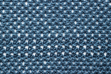 wool knitted blue background with texture