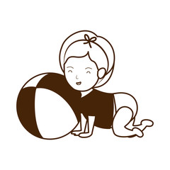 Isolated baby girl design vector illustration