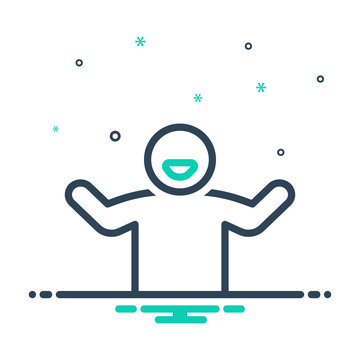 happy person with open arms clip art preview