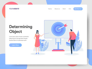 Landing page template of Determining Object Illustration Concept. Modern design concept of web page design for website and mobile website.Vector illustration EPS 10