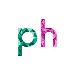 colorful triangle abstract letter initials