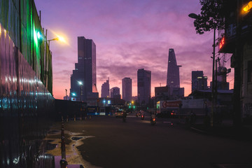 Fototapeta na wymiar Ho Chi Minh City Skyline during sunrise
