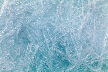 Beautiful abstract blue ice texture. Winter background