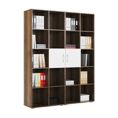 Shelving isolated on white background. 3D rendering.