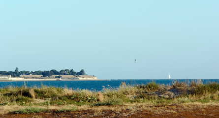 Coast of Rivedoux-Plage in Île de Ré island. Charente Maritime