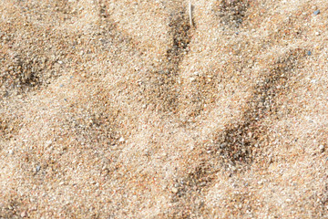 Sand texture on the beach closeup. Natural abstract background