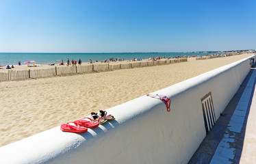 Beach of Chatelaillon-plage in Charente Maritime coast