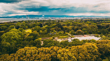 View over St Anne  Park in Dublin, Ireland