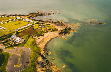 Aerial view of Donabate beach ,  Dublin, Ireland