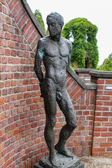 Naklejka premium Old German monastery with a fantastic garden