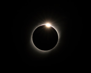 Solar Eclipse Seconds Before Totality Seen From Vacuna Chile on July 2, 2019.