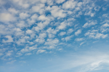 White cloud in blue sky , background